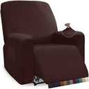 Granbest High Stretch Recliner Chair Cover Thick Recliner Cover with Elastic Bottom Recliner Slipcover with Pockets (Chocolate)