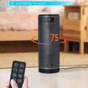 BLACK+DECKER Ceramic Oscillating Tower Heater with Remote, BHTC209, Black
