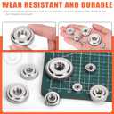 Tanstic 46Pcs Round Knurled Thumb Nuts Conector Lock Adjusting Nuts M3 M4 M5 M6 M8 M10 Female Threaded Thin Type with Nickel Plated