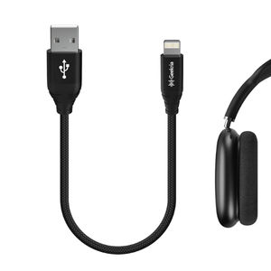 GEEKRIA USB Headphones Charger Cable Compatible with Apple AirPods Max/Pro, Beats Solo Pro, Powerbeats Pro, MFi Certified USB to Lightning Replacement Power Charging Cord (1ft/30cm)