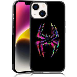 Morales Punk Gwen Phone Case Fit for iPhone 14, Black Spiderverse TPU Shockproof Protective iPhone Case Cute Colorful Spider Phone Case Cover Gift for Boy Girl Men Wome