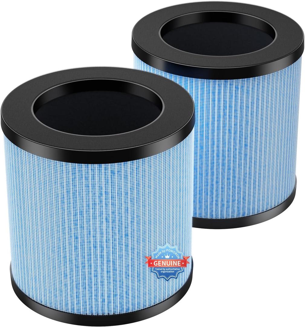 POMORON OFFICIAL MJ002H Replacement Filter, 4-Stage Filtration, High Efficiency Filter, Activated Carbon, Multi-Layer Filter, FOR MODEL MJ002H Air Purifier, MJ002H-RF(2 Pack)