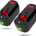 2Pack 18V 6.0Ah HPB18 Lithium Battery Replacement for Black and Decker 18V Battery 244760-00 HPB18 Battery A1718 A18 A18E A18NH HPB18-OPE FS180BX FS18BX FS18FL FSB18 Firestorm 18V Battery