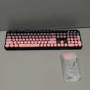 Wireless Keyboards and Mouse Combos, Colorful Cute Typewriter Full-Size Retro Creamy Keyboard, 2.4GHz Sleep Mode Office Quiet Wireless Keyboard and Mouse Set for Desktop Laptop PC Computer-BlackBerry (105 Keys Blackberry)