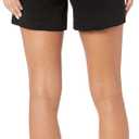 Amazon Essentials Women's Mid-Rise Slim-Fit 5 Inch Inseam Khaki Short, Black, 18
