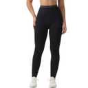 Seamless High Waisted Leggings for Women - Tummy Control Yoga Pants, Squat Proof Workout Tights for Gym, Running & Fitness Black