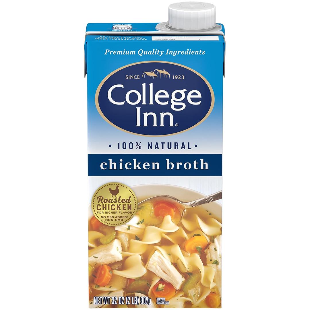 College Inn Chicken Broth, 32 Oz (Pack of 6), BB Date: 04/01/2026
