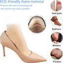 6 x Domejo Heel Pads for Loose Shoes  4 Pairs Self-Adhesive Heel Grips, Anti-Slip Shoe Inserts, Blister Prevention Cushions, Comfortable Heel Protectors for Men and Women (Black)