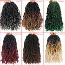 8 Packs Short Faux Locs Crochet Hair 120 Strands 12Inch Soft Locs wavy Dreadlocks Crochet Braids Natural Black Pre-Looped Crochet Hair for Women (1B, 12 Inch (Pack of 8))