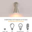 MWZ Brushed Nickel Wall Sconce Set of Two, Modern Sconces Wall Lighting Fixtures with Silver Metal Shade, Indoor Wall Mount Swing Arm Lamp for Bedroom,Bedside,Bar,Kitchen,Hallway