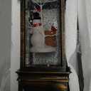 10" Christmas Snow Globe Lantern with Farm SnowmanLighted Swirling Glittering Snow Globes with Music & Timer, Christmas Decorations for Home Tabletop Indoor