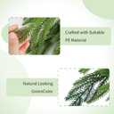 Bdor 30 Pack Artificial Norfolk Pine Sprays  18 Inch Faux Greenery Stems for DIY Christmas Wreaths, Holiday Floral Arrangements, and Seasonal Decor