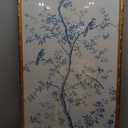 InSimSea Gold Bamboo Framed Wall Art, Blue Bird Flower Prints, 20x40In