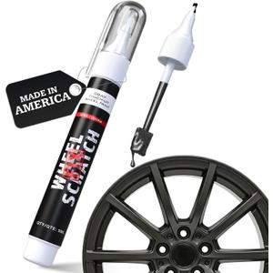 Wheel Scratch Fix Dark Grey Magic Car Scratch Remover Pen - Alloy Wheel Touch Up Paint Pen for Cars, Curb Rash Removal with Fast-Drying & Long-Lasting OEM Finish, Vehicles Rim Repair Paint for Chip (Satin Dark Gray (Pen Only))