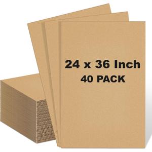 Henoyso 40 Pack 24 X 36 Inch Brown Cardboard Sheets