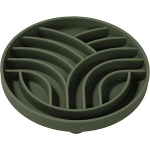 OHMO Slow Feeder Dog& Cat Bowl, Silicone Puppy Cat Food Bowl with Anti-Slip Suction Cup Slow Down Small Dogs Eating, Anti Choking (S-Tree of Life,Camo Green)