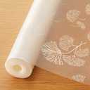 Cooyes Shelf Liner, Non Adhesive Drawer and Cabinet Liner, EVA Washable Oil-Proof Shelf Paper for Kitchen Cabinets, Refrigerator, Storage, Desks with Modern Pattern (17.5"W x 78.7"L, Aurora White)