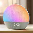 Sunrise Alarm Clock, White Noise Sound Machine, Sunlight Alarm Clocks for Bedrooms, 9 Natural Wake Up RGB Night Light, 30 Soothing Sounds for Heavy Sleepers, Baby, Kids, Adults, Small