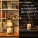 Candle Warmer Lamp Electric Timer: Dimmable Wax Melt Warmer for Jar Candles with 2 Bulbs and Jar Candle,for New Home Bedroom, Gifts for Women (Christmas)