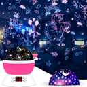 Unicorn Star Projector for Kids, 360 Rotating Night Light Lamp with Timer, Stars Ceiling Projection for Girls Room, Birthday Unicorn Gift for Girls Age 3-8, Bedroom Night Light for Kids (Light Pink-2)