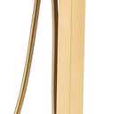 BAGNOLUX Solid Brass Floor Mount Bathtub Faucet Free Standing Tub Faucet Freestanding Tub Filler Brushed Brass High Flow Rate Swivel Spout with Hand Shower, YGSLT-Waterfall Brushed Gold