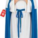 fun shack Virgin Mary Costume for Girls, Mary Costume for Kids, Christmas Costumes Kids, Nativity Costumes Girls (Medium, Blue)