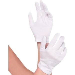 Amscan White Cotton Gloves -Classic Design, Soft & Comfortable Material Gloves, Ideal For Themed Parties & Costumes Accessory (1 Pair)