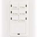 GE Push-Button Countdown Timer Switch, 5-15-30 Minute/1-2-4 Hour, ON/Off, No Neutral Wire Needed, Ideal for Lights, Exhaust Fans, Heaters, Wall Plate Included, Light Switch Timer, Fan Switch, 15318 White