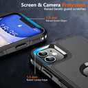 2 x SUPFINE for iPhone 11 Case, [10 FT Military Dropproof] [Dual Layer Structure Protection] Non-Slip Heavy Duty Shockproof Phone Case,Black
