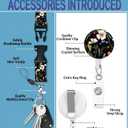 ID Badge Holder with Retractable Lanyard, Badge Holders Reel with 360 Degrees Rotate Carabiner Clip for Women, Teachers, Nurses, Doctor,Students, Office(Wildflower Night)