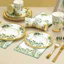 168 Pcs Sage Green Baby Shower Decorations, Sage Green Plates, Bridal Shower Plates and Napkins sets, Eucalyptus Baby Shower Birthday Baptism Wedding Shower Decorations, Serves 24