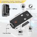 Vurkcy Key Fob Replacement for 2014-2020 Chevrolet Silverado & GMC Sierra/ 15-21 Chevy Colorado &GMC Canyon Car Keyless Entry Remote Control, M3N-32337100, 4 Btn