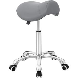 Antlu Saddle Stool Rolling Chair for Office Massage Salon Kitchen Spa Drafting,Adjustable Hydraulic with Wheels (Grey)