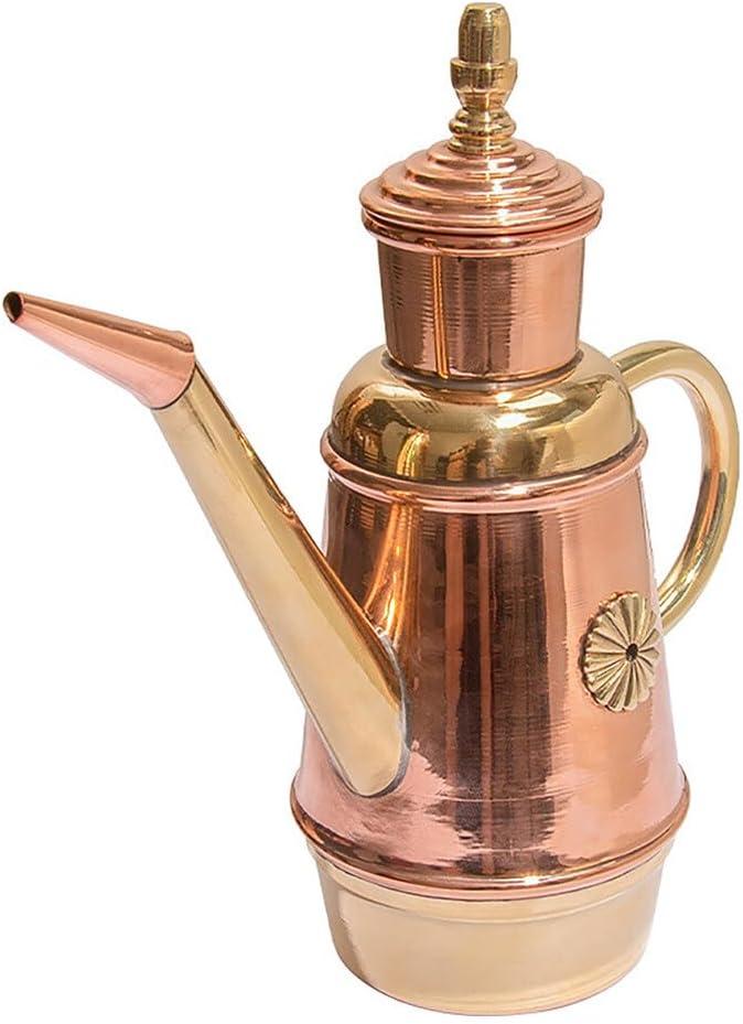 Eforcase Retro Copper Oil Cruet, Handmade Copper Oil Bottle, Copper Oil Dispenser, Olive Oil Storage Can, Olive Oil Dispenser Olive Oil Can Storage Container Oil Dispenser Pot 450ML