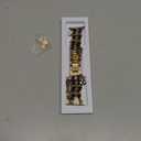 Stylish Metal Band Compatible with Apple Watch Bands for Women 40mm  38mm/40mm/41mm/42mm(Series 11 10), Pretty Chain Strap with Apple Watch Accessories Charms for iWatch Series 11 10 9 8 7 6 5 4 3 2 1 SE (GoldBlack Band/PerfumeBag)