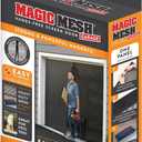 Magic Mesh Garage Door Screen, Black | Magnetic Closure, Breezy Net, Mosquito & Bug Screen for Standard 2 Door Garage, Kid & Pet Friendly | Size 109" x 84.5"