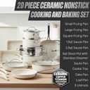 GOTHAM STEEL 20 Pc Ceramic Cookware Set Nonstick, Ceramic Pots and Pans Set Non Stick for Kitchen with Bakeware, Cooking Utensils & Steamer, Non Toxic PFOA PFOS Free, Oven & Dishwasher Safe, 20 Piece Set