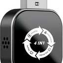 4 in 1 Wireless CarPlay Adapter with Screen Mirroring Supports Apple CarPlay & Android Auto & AirPlay & MirrorLink, 2026 Upgraded screen mirroring dongle for car, USB-A/USB-C Connection, Plug & Play