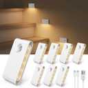 EZVALO Motion Sensor Light Indoor, 1500mAh Rechargeable Stair Lights, Magnetic & Dimmable, 3000K Soft White, Wireless Night Lights for Hallway, Stairway, Bathroom, Bedroom, 8 Pack