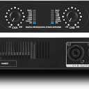 Professional 2-Channel Power Amplifier, 1U 2 x 1500W at 4-Ohm Audio Amp with XLR/Speakon Connectivity, Stereo/Bridge/Parallel Modes, Limiter & Overload Protection for Stage and Studio