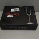 BACLIFE Crystal Champagne Flutes Set of 6 - Hand Blown Champagne Glasses With Long Stem - 6.5 oz Elegant Sparkling Wine Stemware - Unique Gift for Valentine's Day,Birthday,Wedding - Clear