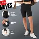Hanes Womens Moves Bike Shorts, Soft & Stretchy Workout Shorts with Interior Pocket, Moisture-Wicking, 3” Or 7" Inseam (Blue, L)