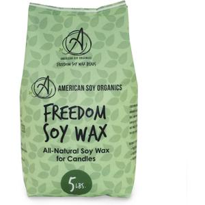 Freedom Soy Wax Beads for Candle Making - Natural Candle Making Supplies - Paraffin-Free, Beeswax-Free Candle Wax for Container Candles, Tealights and Wax Melts, 5 lbs