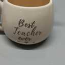 Best Teacher Ever Coffee Mug for Women 11 Oz Ceramic Cup with Exquisite Necklace for Retirement, Valentine's Day, Graduation, Christmas,Thank You Birthday End of Year