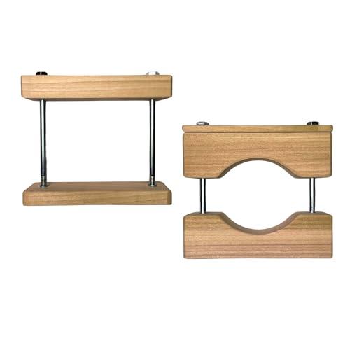 Cardinal Gates RCSC Round & Square Clamp for Safety Gates - No Hole Baby Gate Banister Adapter - Wooden Baby Gate Mounting Kit - Made in the USA - 1 RC & 1 SC