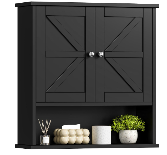 Black Bathroom Wall Cabinet with Adjustable Shelf & Barn Doors
Farmhouse Medicine Cabinet, 3-Tier Bathroom Cabinet Wall Mounted for Kitchen, Laundry Room, ,Living Room, Entryway