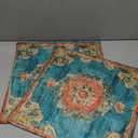 Boho Throw Pillow Covers 16x16 inch Set of 2, Bohemian Vintage Carpet Pattern Antique Ethnic Decor Double Sided Pattern Cushion Cover Soft Pillow Case Living Sofa Room Bed Square Pillow Cover