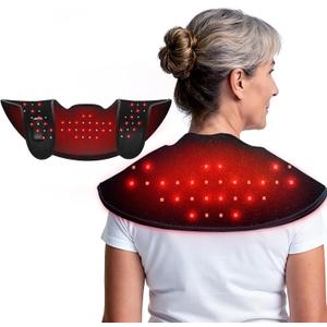 Shoulder & Neck Light Therapy Pad  28 Red 660nm & 28 Near-Infrared 850nm LEDs + Built-in Gentle Heating Wires | for Arthritis & Muscle Soreness Relief | Wireless Design | Auto Shut-Off