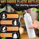 10-Pack Plastic Condiment Squeeze Bottles 24 oz Refillable Squirt Bottles with Narrow Tip Leak-Resistant | Great for Oil, Sauces, Ketchup, Dressing, Mayonnaise, Syrup, Summer BBQ, Kitchen & Catering