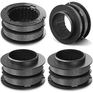 YWTESCH SB00L00 0.080" Dual line Weed Wacker String Fit for Greenworks String Trimmer, 4 Pack String Trimmer Refills Auto-Feed Replacement Spool Compatible with Greenworks 80V 60V Trimmer